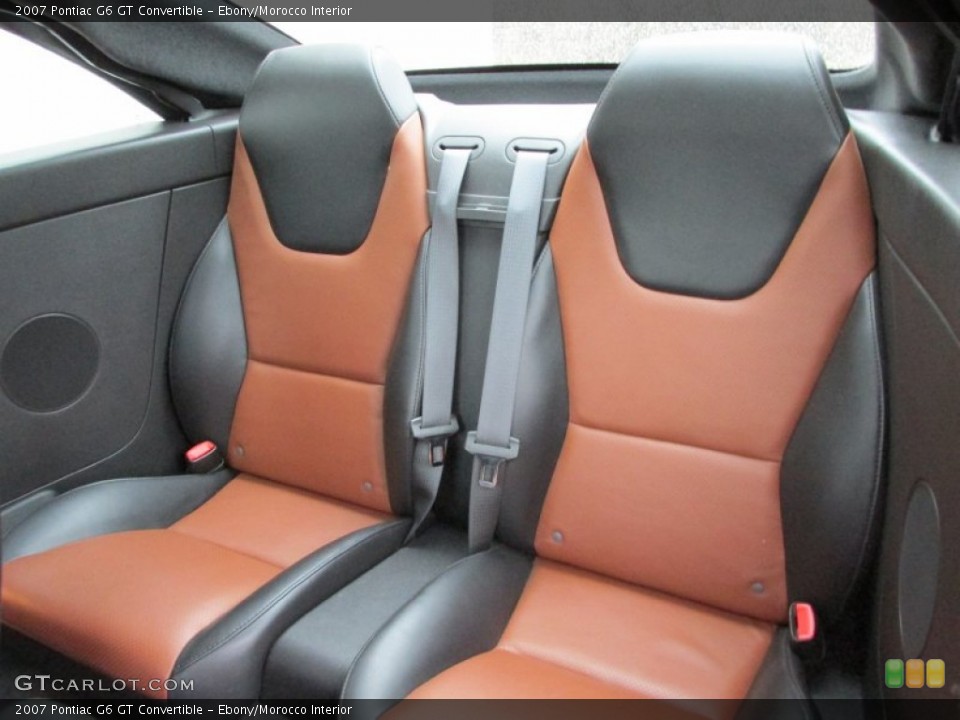 Ebony/Morocco Interior Rear Seat for the 2007 Pontiac G6 GT Convertible #89054519