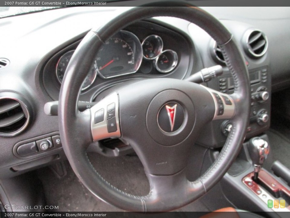 Ebony/Morocco Interior Steering Wheel for the 2007 Pontiac G6 GT Convertible #89054540