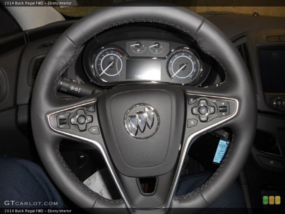 Ebony Interior Steering Wheel for the 2014 Buick Regal FWD #89066405