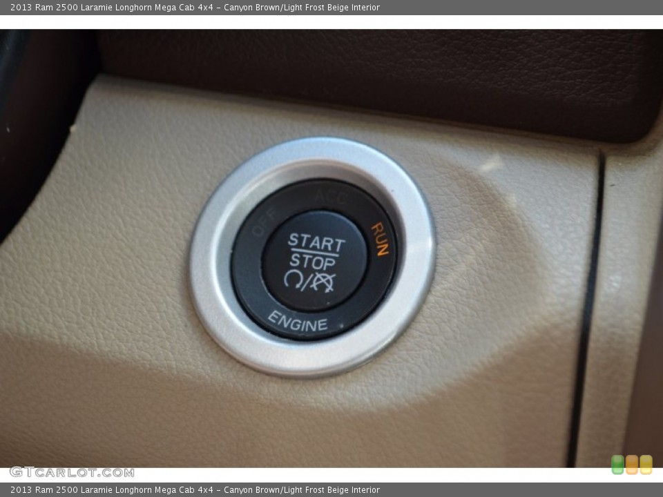Canyon Brown/Light Frost Beige Interior Controls for the 2013 Ram 2500 Laramie Longhorn Mega Cab 4x4 #89068940