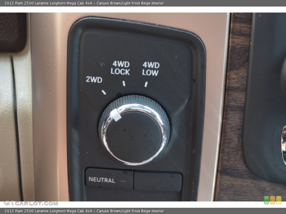 Canyon Brown/Light Frost Beige Interior Controls for the 2013 Ram 2500 Laramie Longhorn Mega Cab 4x4 #89068961