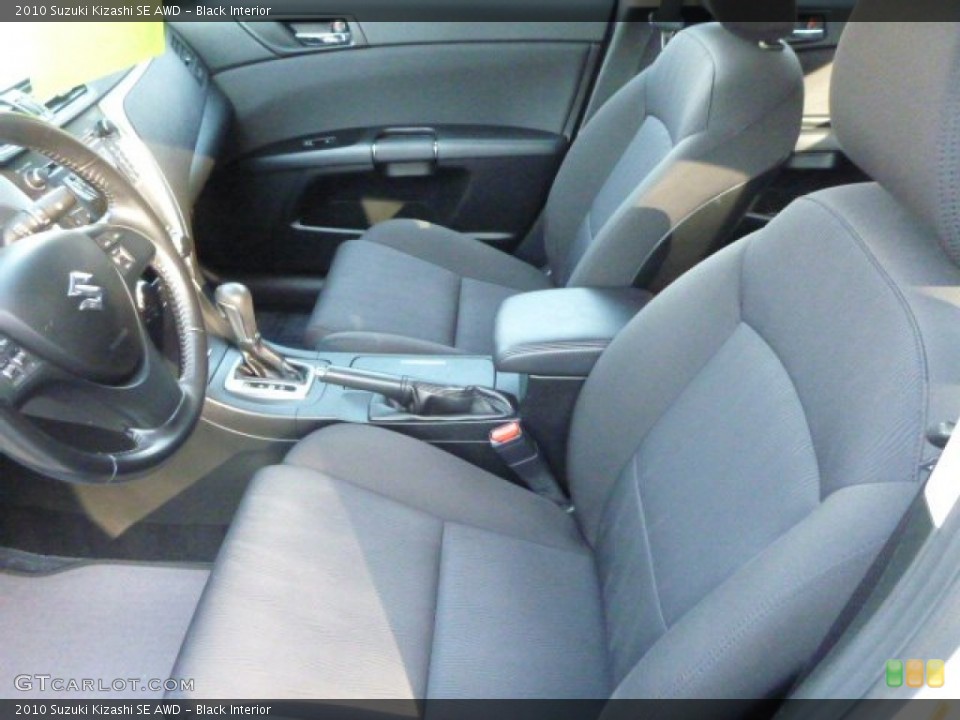 Black Interior Front Seat for the 2010 Suzuki Kizashi SE AWD #89071802