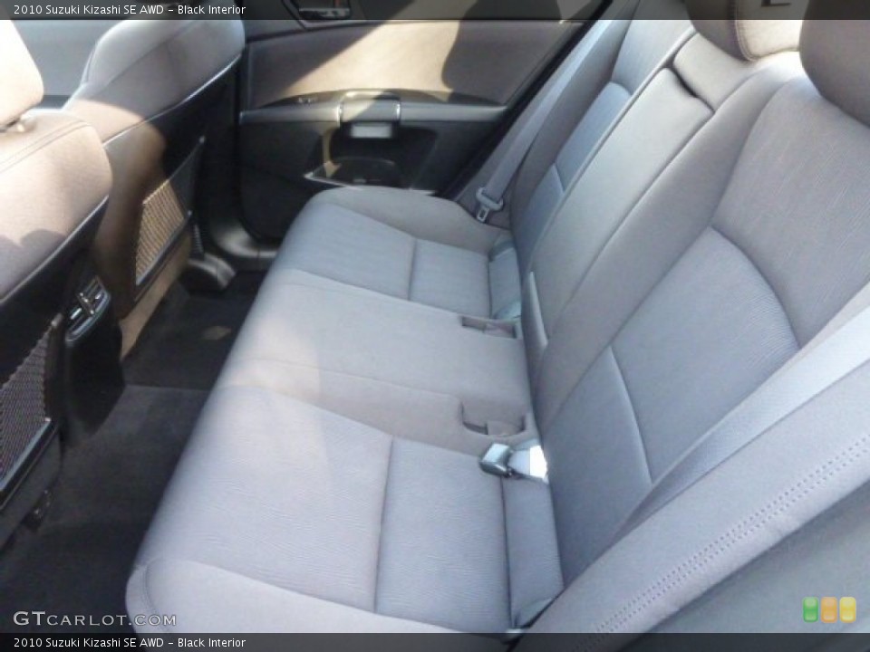 Black Interior Rear Seat for the 2010 Suzuki Kizashi SE AWD #89071823