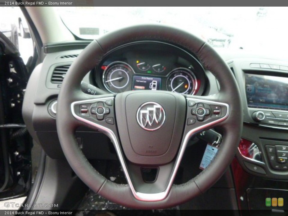 Ebony Interior Steering Wheel for the 2014 Buick Regal FWD #89073881