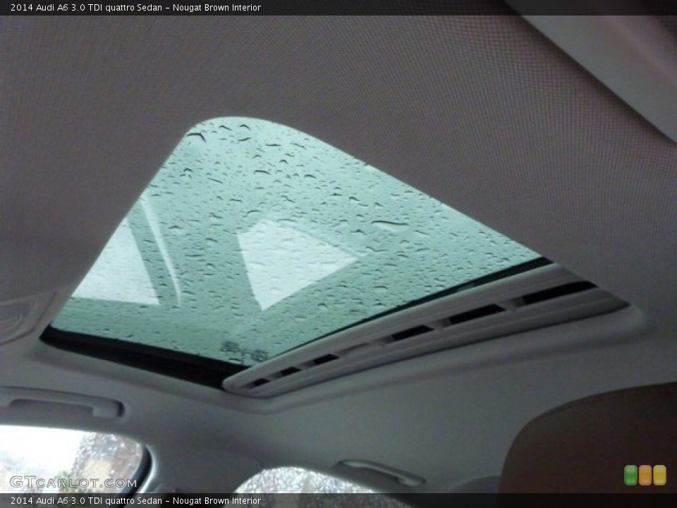 Nougat Brown Interior Sunroof for the 2014 Audi A6 3.0 TDI quattro Sedan #89081051