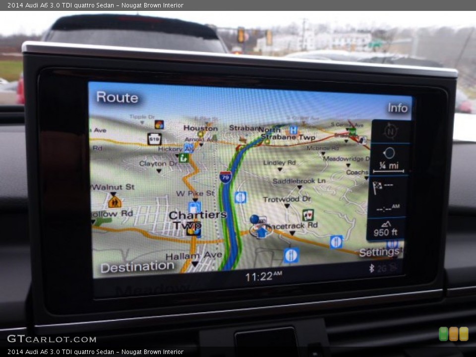Nougat Brown Interior Navigation for the 2014 Audi A6 3.0 TDI quattro Sedan #89081069