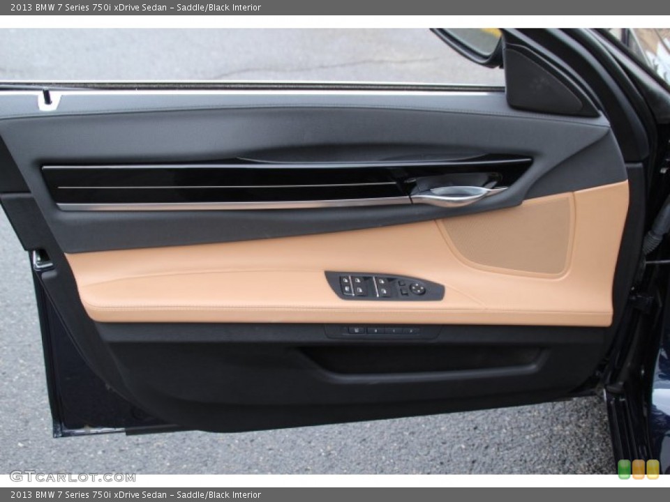 Saddle/Black Interior Door Panel for the 2013 BMW 7 Series 750i xDrive Sedan #89083443