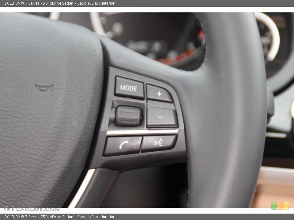Saddle/Black Interior Controls for the 2013 BMW 7 Series 750i xDrive Sedan #89083638