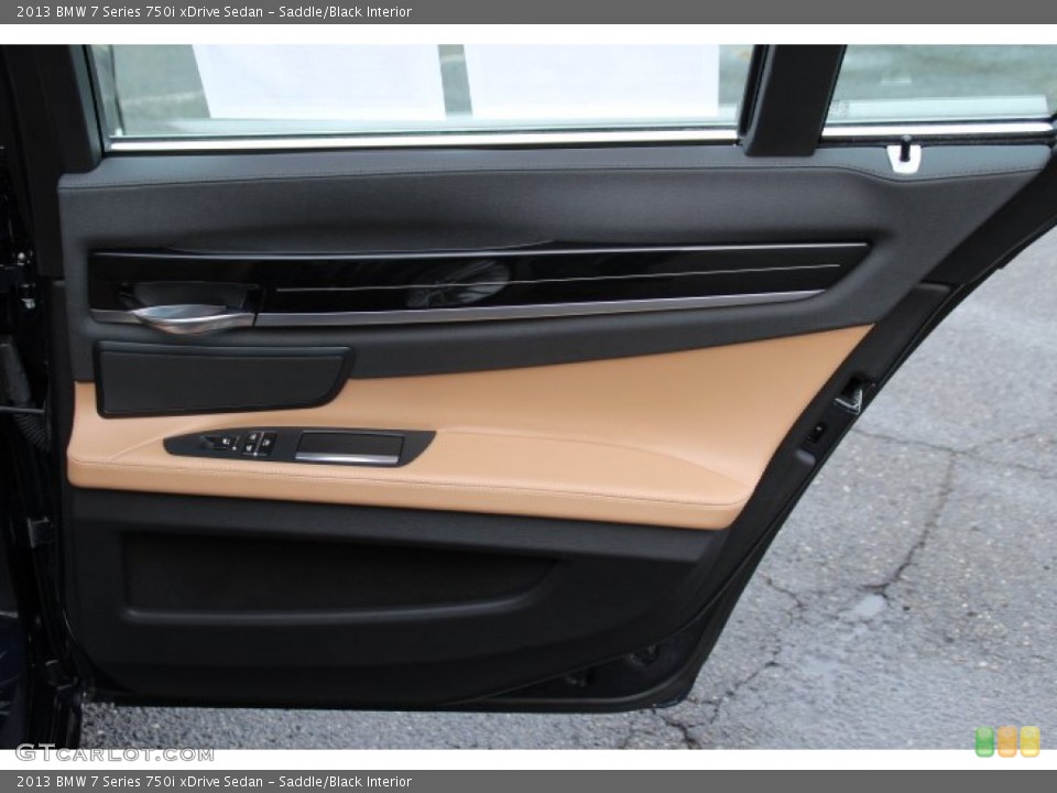 Saddle/Black Interior Door Panel for the 2013 BMW 7 Series 750i xDrive Sedan #89083762