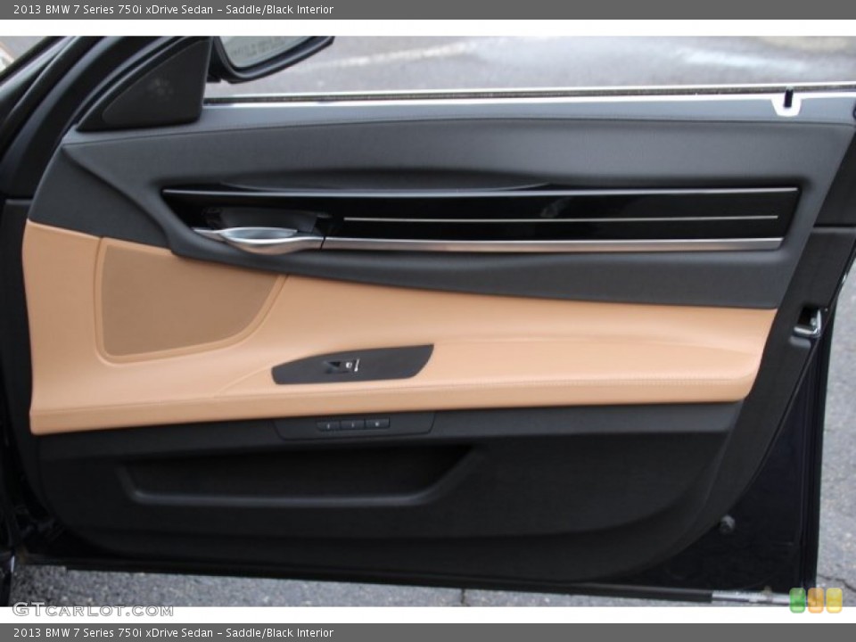 Saddle/Black Interior Door Panel for the 2013 BMW 7 Series 750i xDrive Sedan #89083808