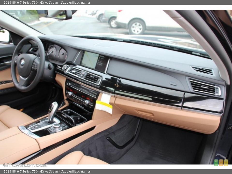 Saddle/Black Interior Dashboard for the 2013 BMW 7 Series 750i xDrive Sedan #89083832