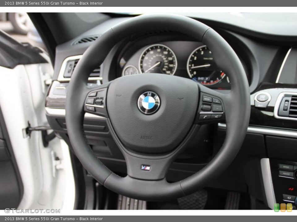 Black Interior Steering Wheel for the 2013 BMW 5 Series 550i Gran Turismo #89085008