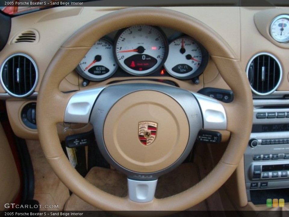 Sand Beige Interior Steering Wheel for the 2005 Porsche Boxster S #89085452
