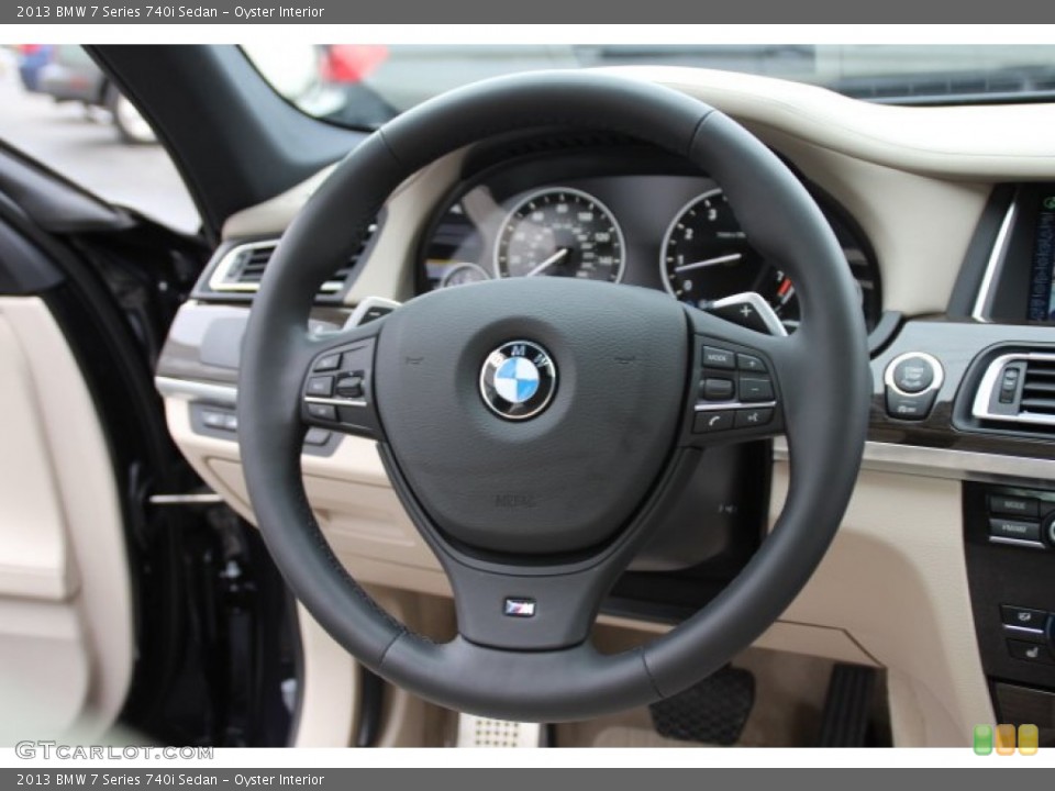 Oyster Interior Steering Wheel for the 2013 BMW 7 Series 740i Sedan #89086433