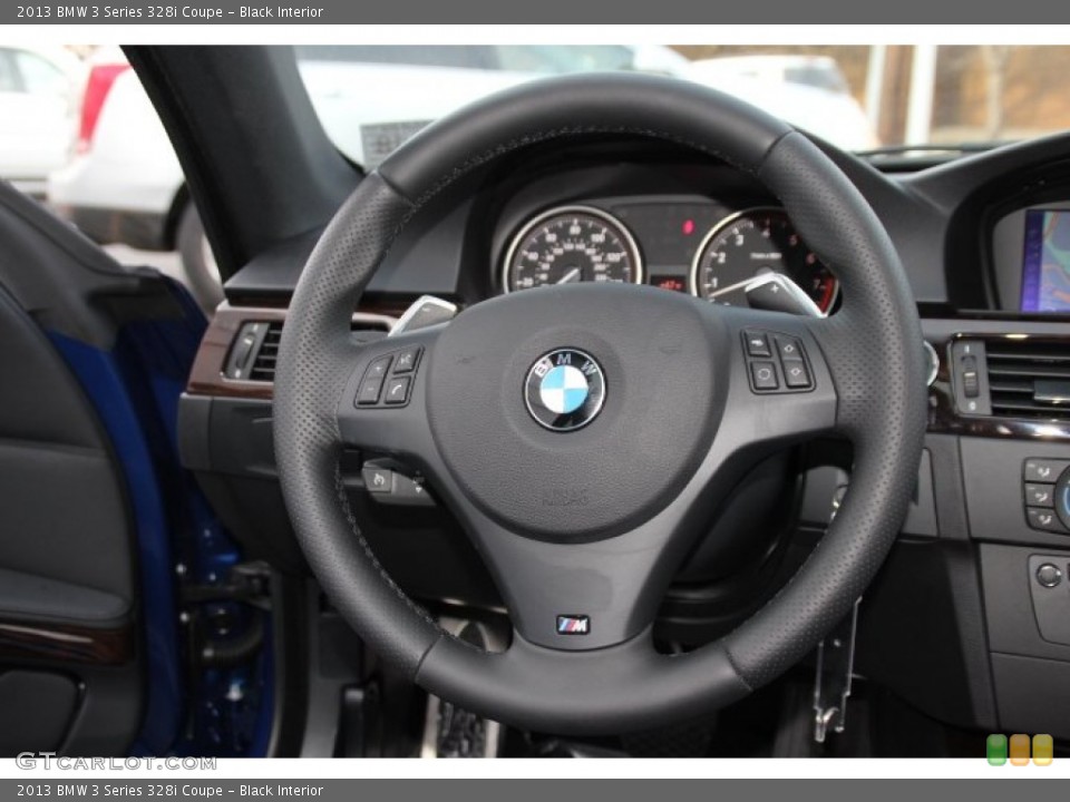 Black Interior Steering Wheel for the 2013 BMW 3 Series 328i Coupe #89087110
