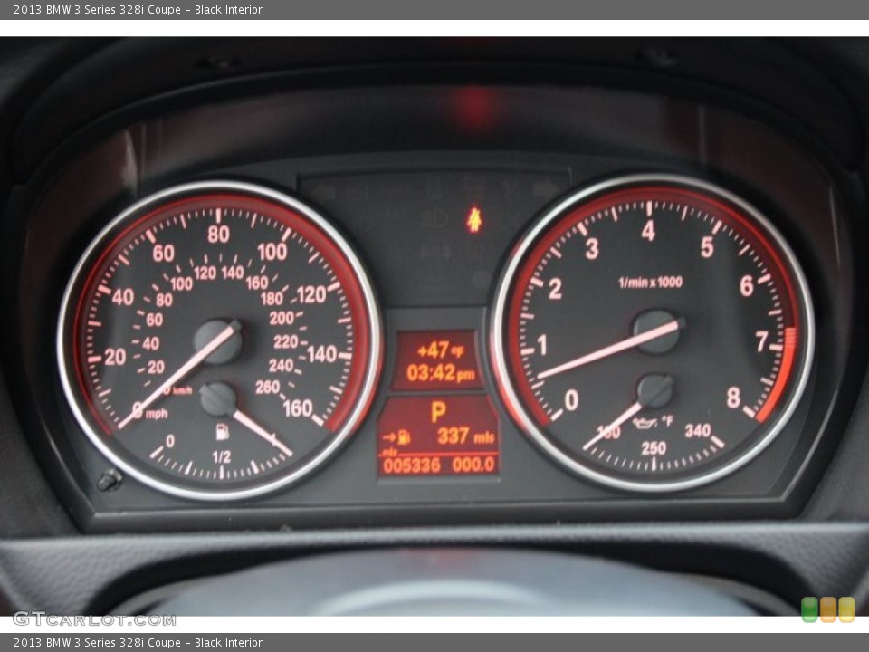 Black Interior Gauges for the 2013 BMW 3 Series 328i Coupe #89087177