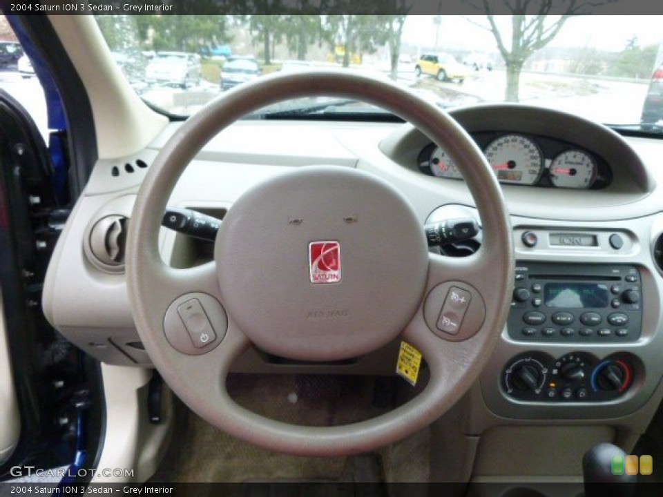 Grey Interior Steering Wheel for the 2004 Saturn ION 3 Sedan #89091812