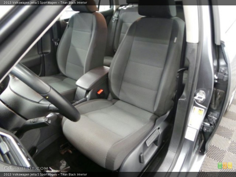 Titan Black Interior Front Seat for the 2013 Volkswagen Jetta S SportWagen #89094341