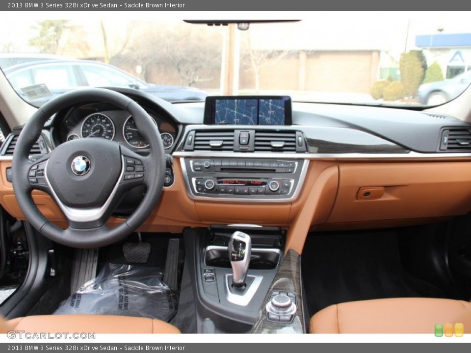 Saddle Brown Interior Dashboard for the 2013 BMW 3 Series 328i xDrive Sedan #89094785