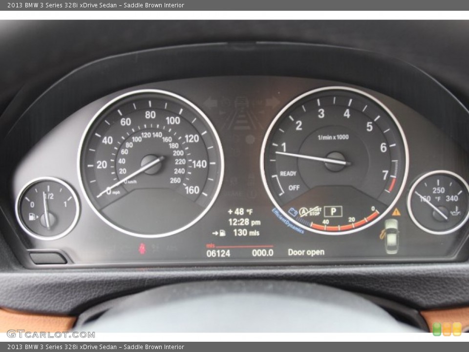 Saddle Brown Interior Gauges for the 2013 BMW 3 Series 328i xDrive Sedan #89094908