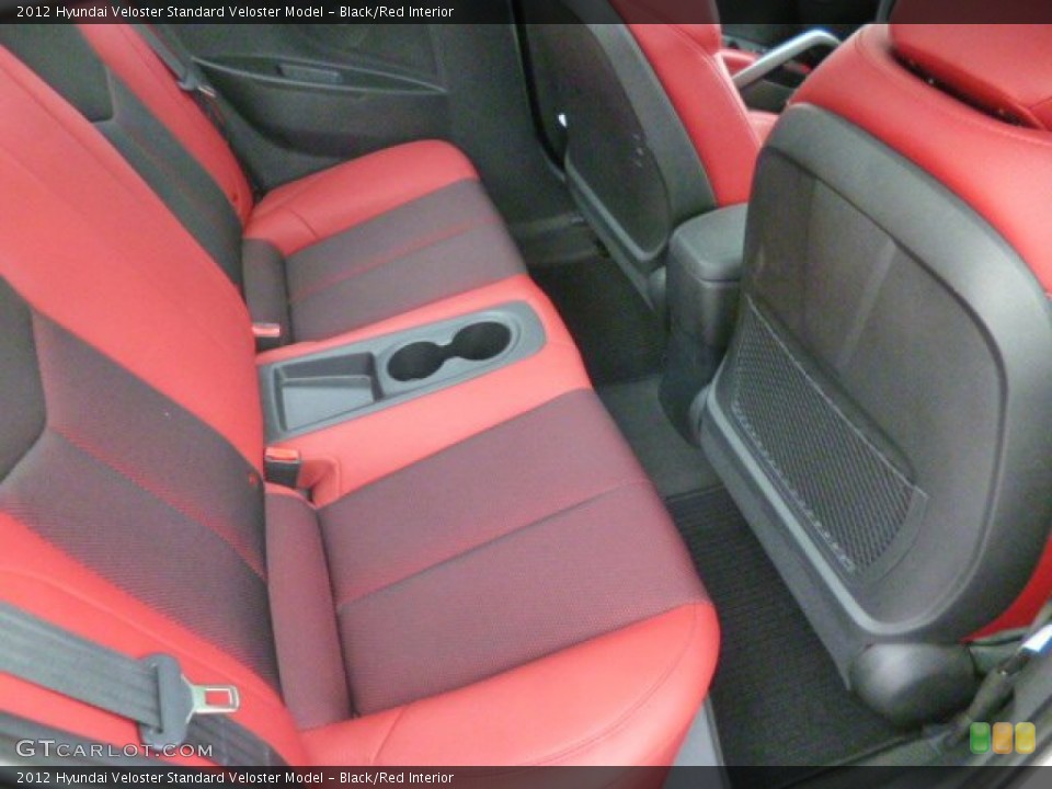 Black/Red Interior Rear Seat for the 2012 Hyundai Veloster  #89095973