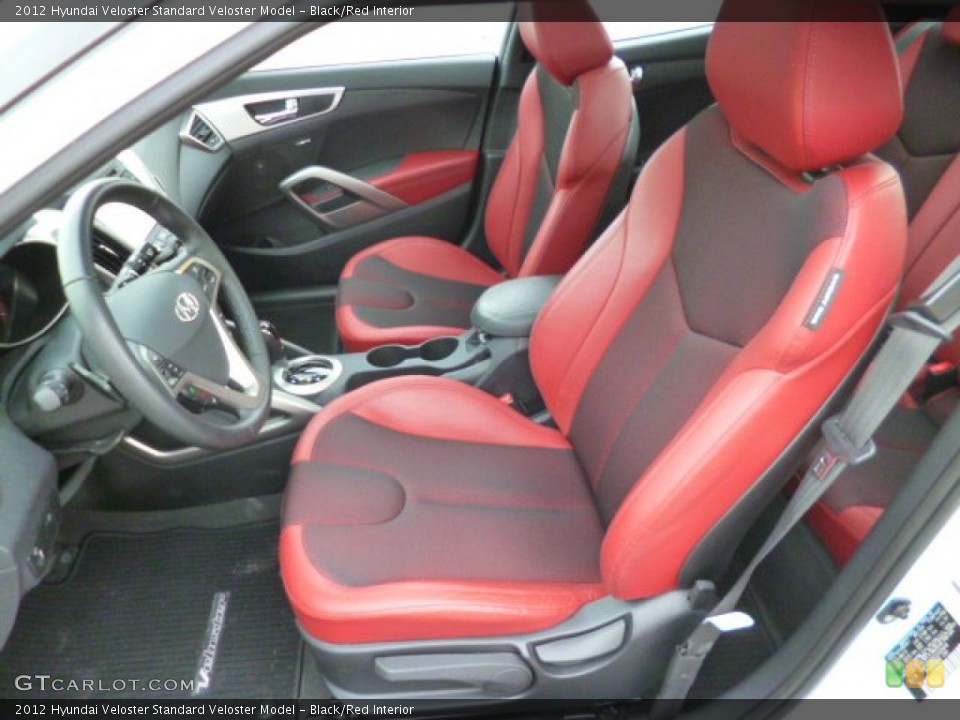 Black/Red Interior Front Seat for the 2012 Hyundai Veloster  #89095991