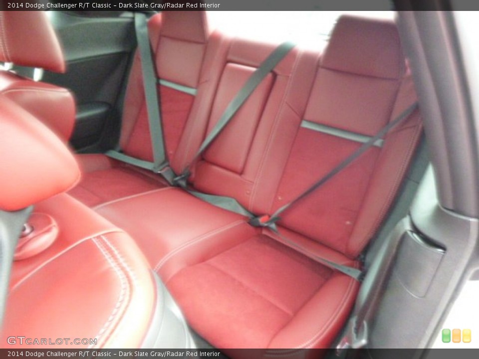 Dark Slate Gray/Radar Red Interior Rear Seat for the 2014 Dodge Challenger R/T Classic #89096498