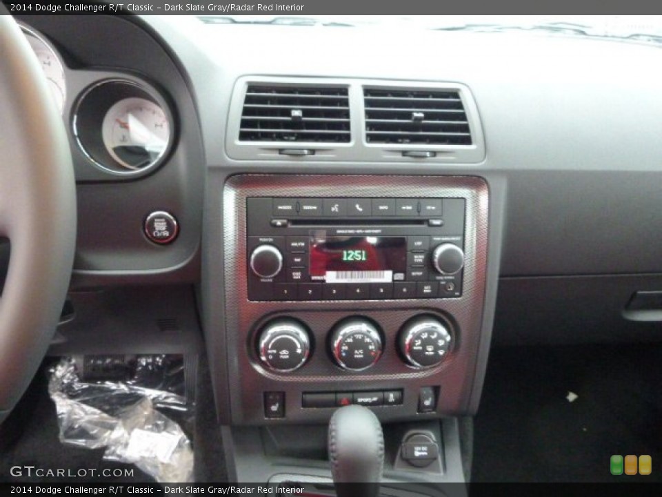 Dark Slate Gray/Radar Red Interior Controls for the 2014 Dodge Challenger R/T Classic #89096609