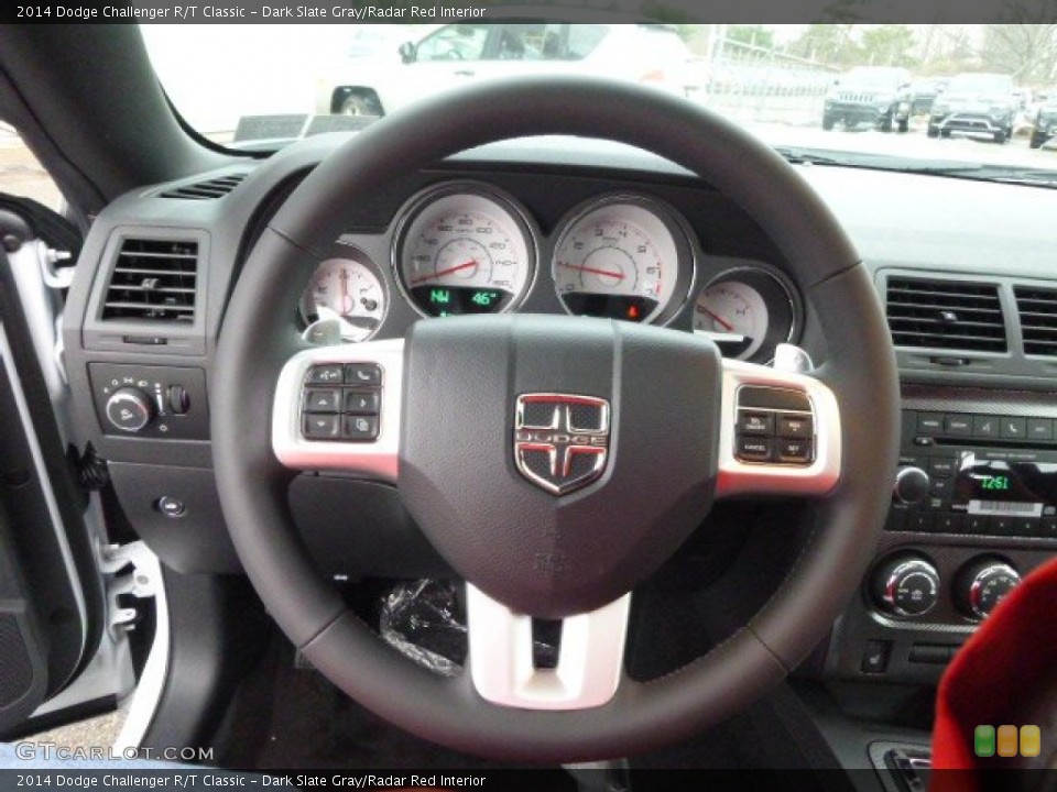 Dark Slate Gray/Radar Red Interior Steering Wheel for the 2014 Dodge Challenger R/T Classic #89096648