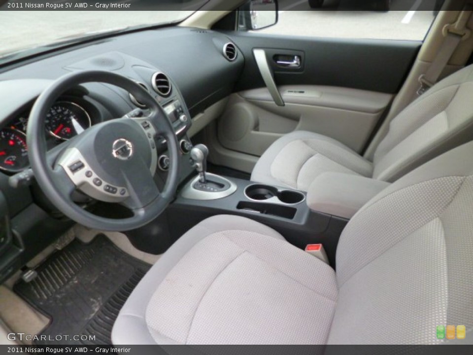 Gray Interior Prime Interior for the 2011 Nissan Rogue SV AWD #89096936
