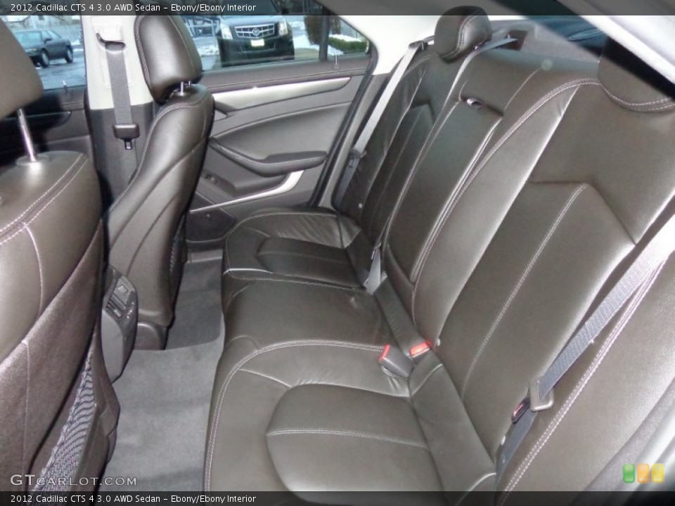 Ebony/Ebony Interior Rear Seat for the 2012 Cadillac CTS 4 3.0 AWD Sedan #89101850