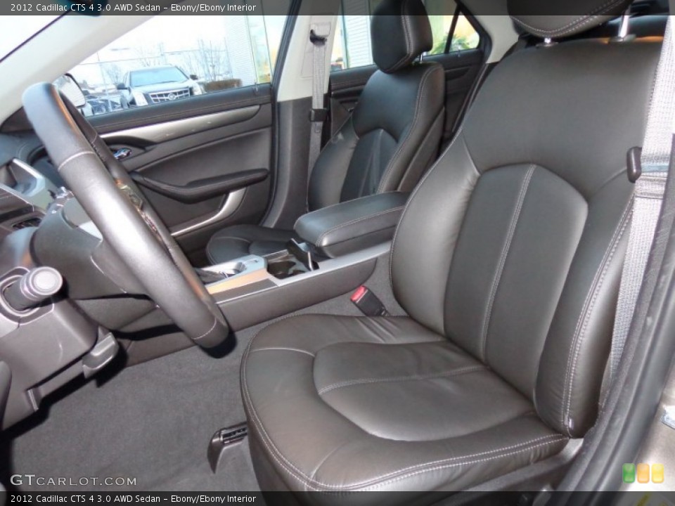 Ebony/Ebony Interior Front Seat for the 2012 Cadillac CTS 4 3.0 AWD Sedan #89101919