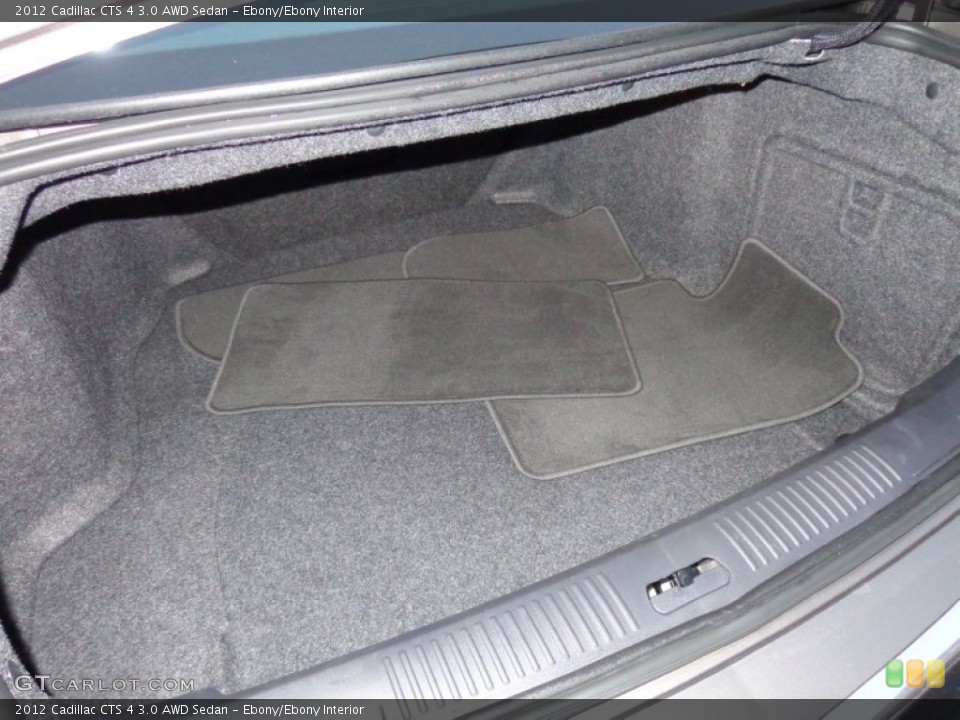 Ebony/Ebony Interior Trunk for the 2012 Cadillac CTS 4 3.0 AWD Sedan #89101986