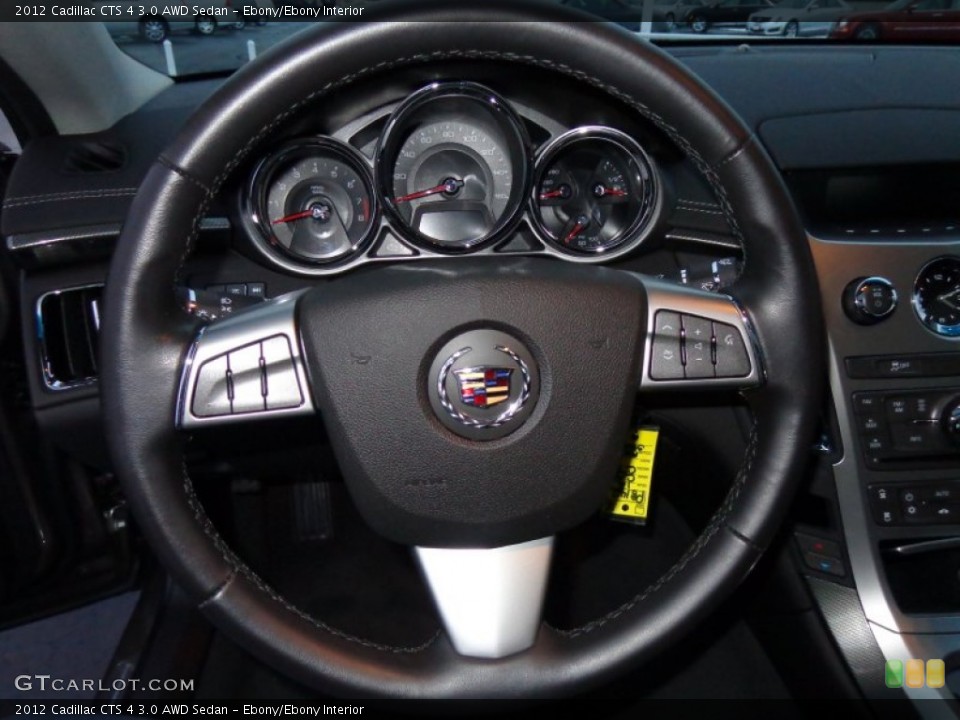 Ebony/Ebony Interior Steering Wheel for the 2012 Cadillac CTS 4 3.0 AWD Sedan #89102051
