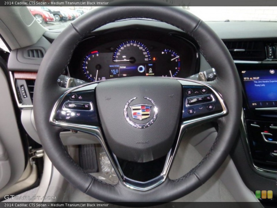 Medium Titanium/Jet Black Interior Steering Wheel for the 2014 Cadillac CTS Sedan #89102984
