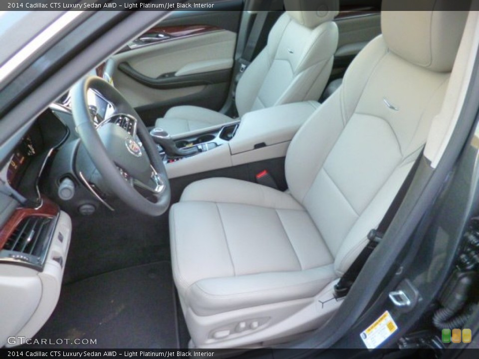 Light Platinum/Jet Black Interior Front Seat for the 2014 Cadillac CTS Luxury Sedan AWD #89103686