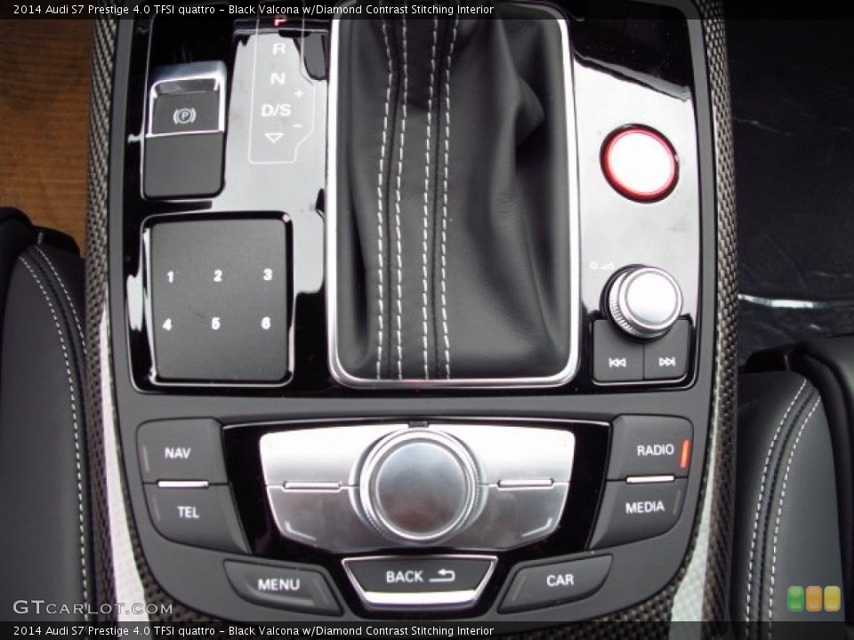 Black Valcona w/Diamond Contrast Stitching Interior Controls for the 2014 Audi S7 Prestige 4.0 TFSI quattro #89114126