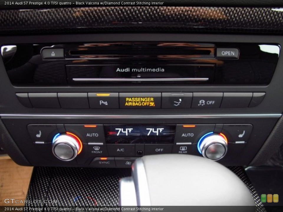 Black Valcona w/Diamond Contrast Stitching Interior Controls for the 2014 Audi S7 Prestige 4.0 TFSI quattro #89114153