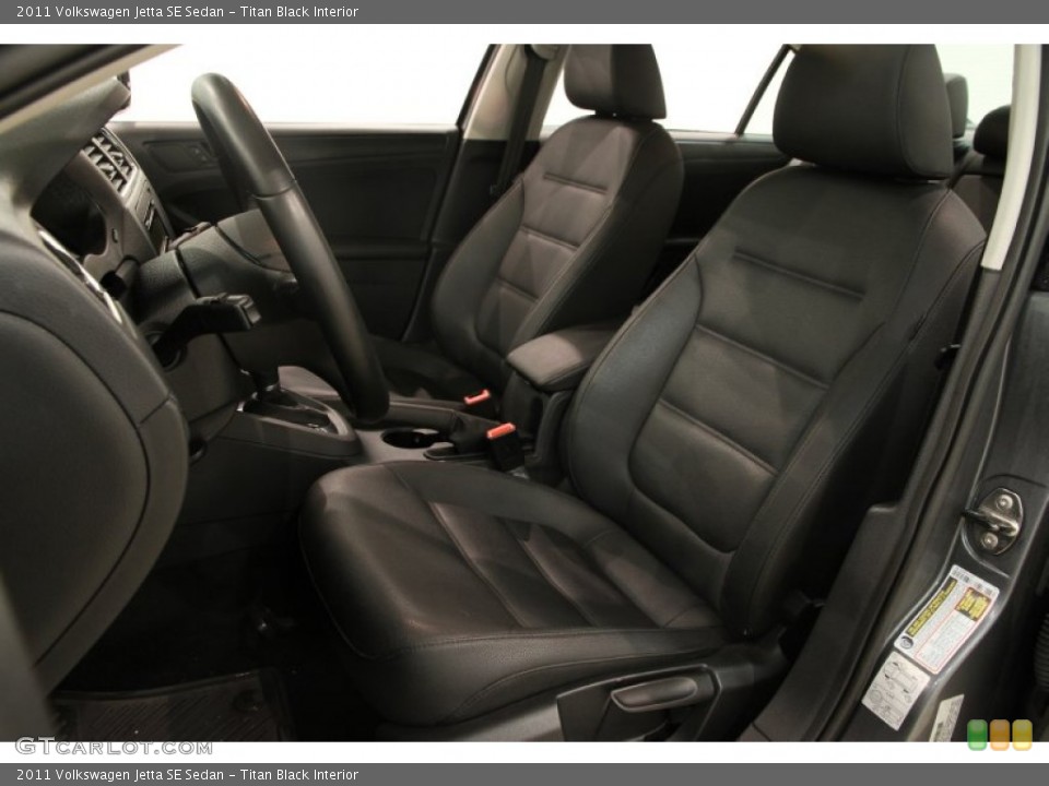Titan Black Interior Front Seat for the 2011 Volkswagen Jetta SE Sedan #89121809