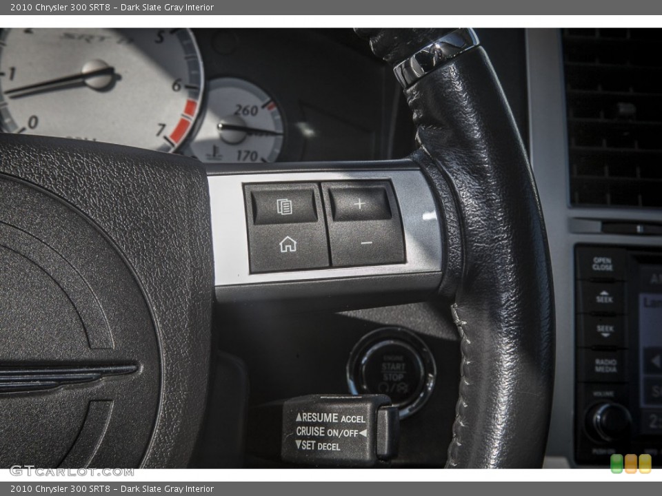 Dark Slate Gray Interior Controls for the 2010 Chrysler 300 SRT8 #89125157
