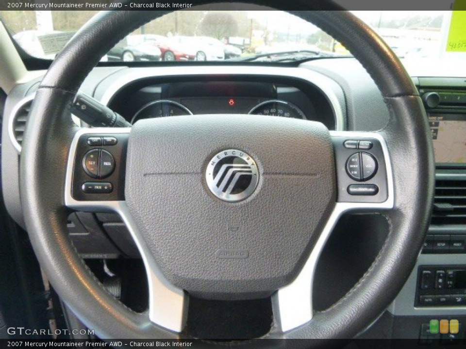 Charcoal Black Interior Steering Wheel for the 2007 Mercury Mountaineer Premier AWD #89125406