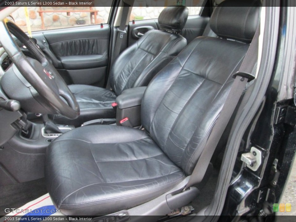 Black Interior Front Seat for the 2003 Saturn L Series L300 Sedan #89125472
