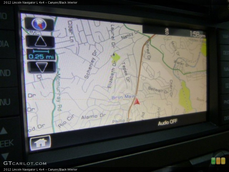 Canyon/Black Interior Navigation for the 2012 Lincoln Navigator L 4x4 #89125916