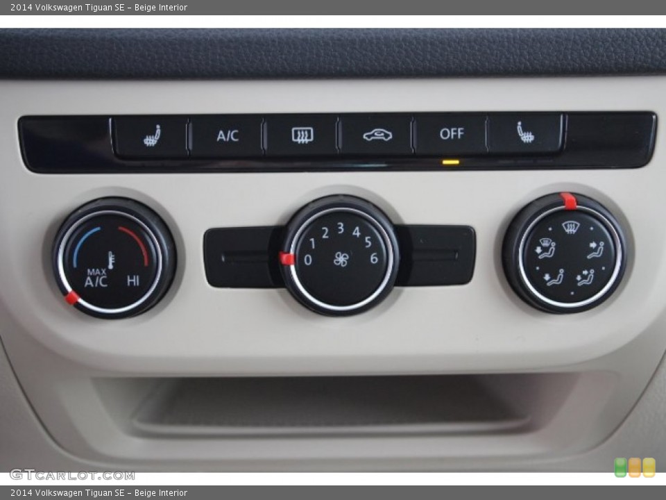 Beige Interior Controls for the 2014 Volkswagen Tiguan SE #89127359