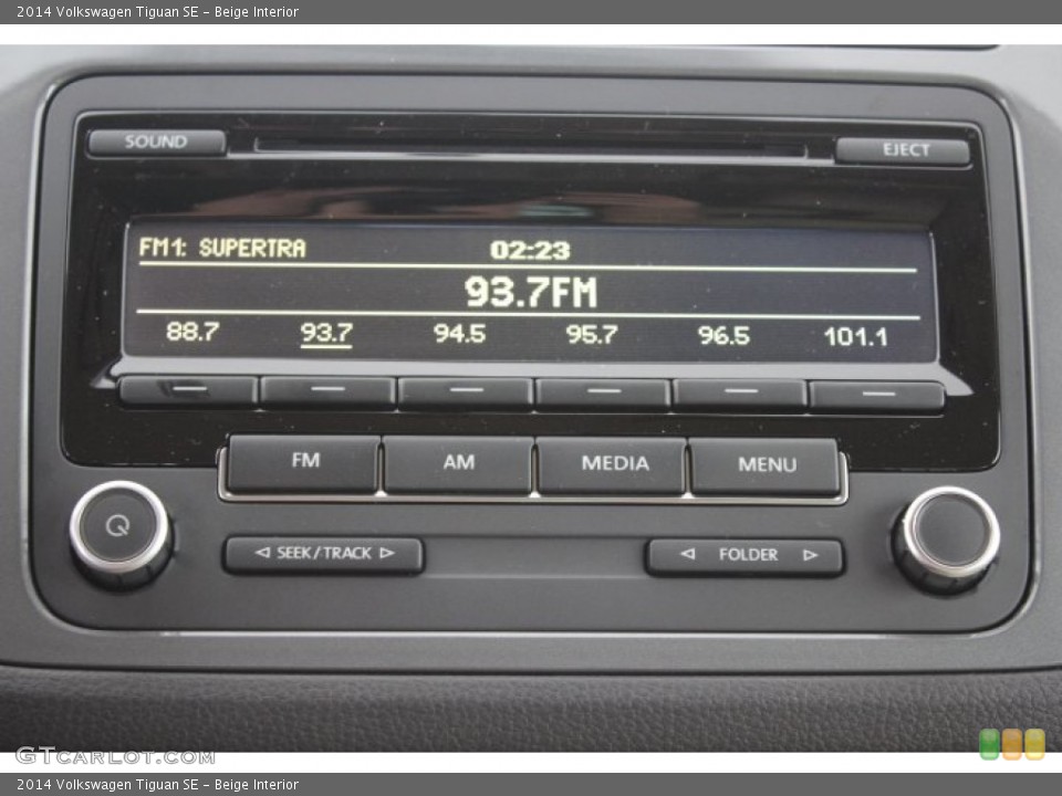 Beige Interior Audio System for the 2014 Volkswagen Tiguan SE #89127383