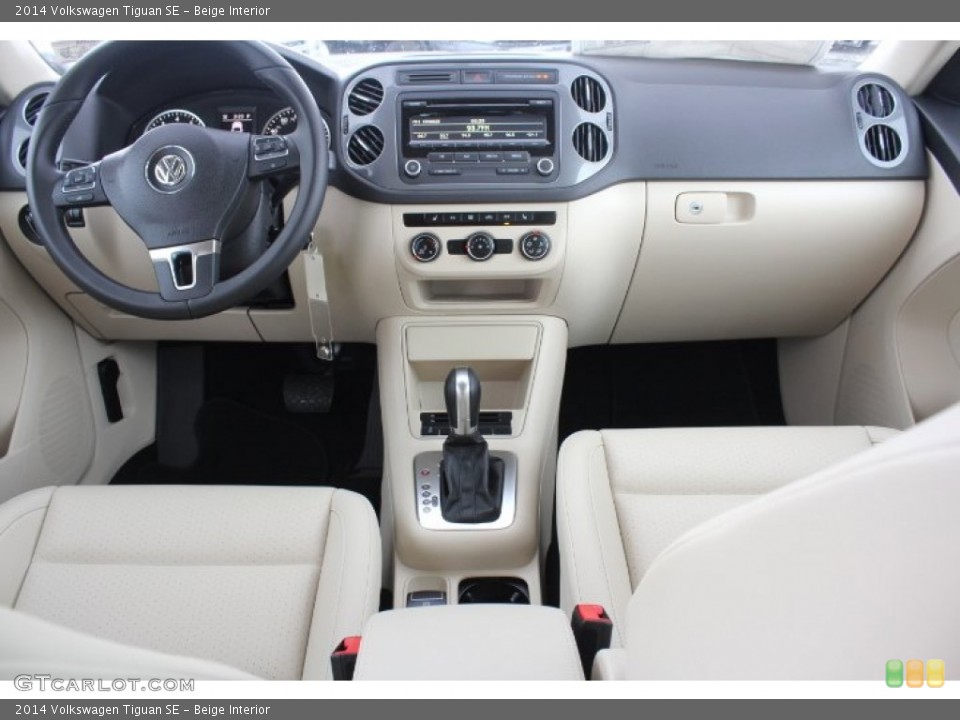 Beige Interior Dashboard for the 2014 Volkswagen Tiguan SE #89127479