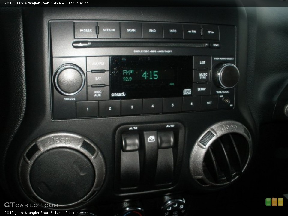 Black Interior Controls for the 2013 Jeep Wrangler Sport S 4x4 #89132363