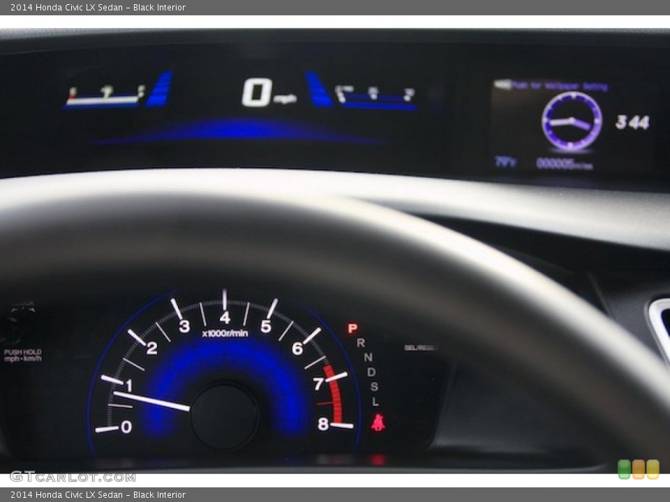 Black Interior Gauges for the 2014 Honda Civic LX Sedan #89133368