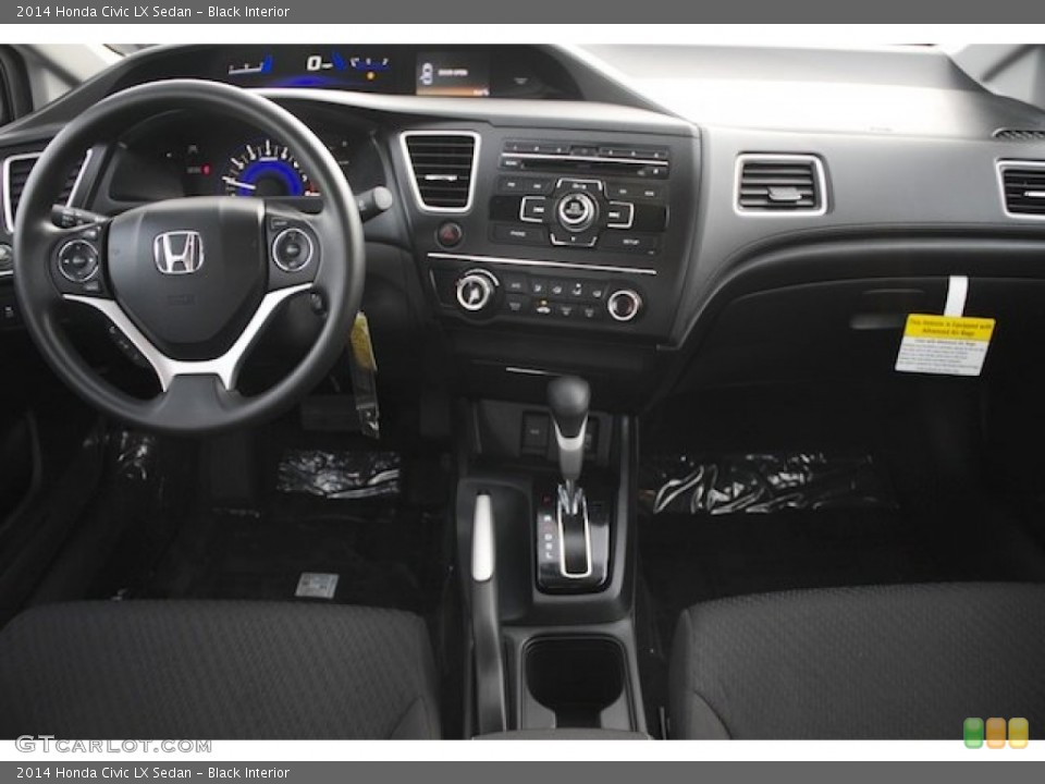 Black Interior Dashboard for the 2014 Honda Civic LX Sedan #89133737