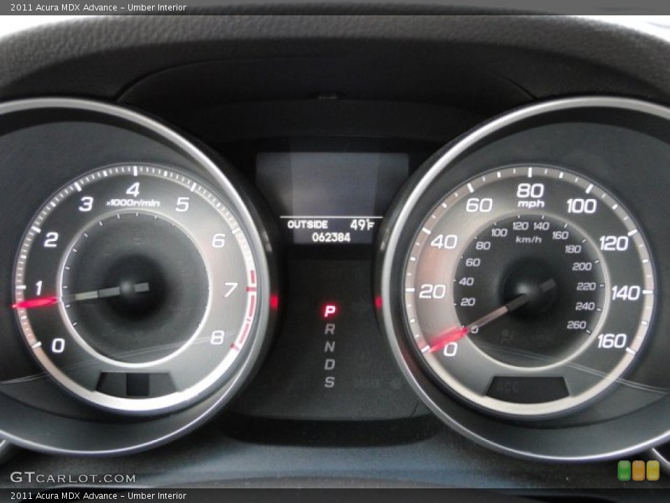 Umber Interior Gauges for the 2011 Acura MDX Advance #89137421